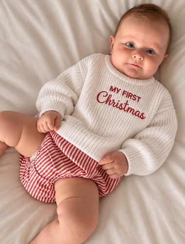 'My First Christmas' Knit Jersey