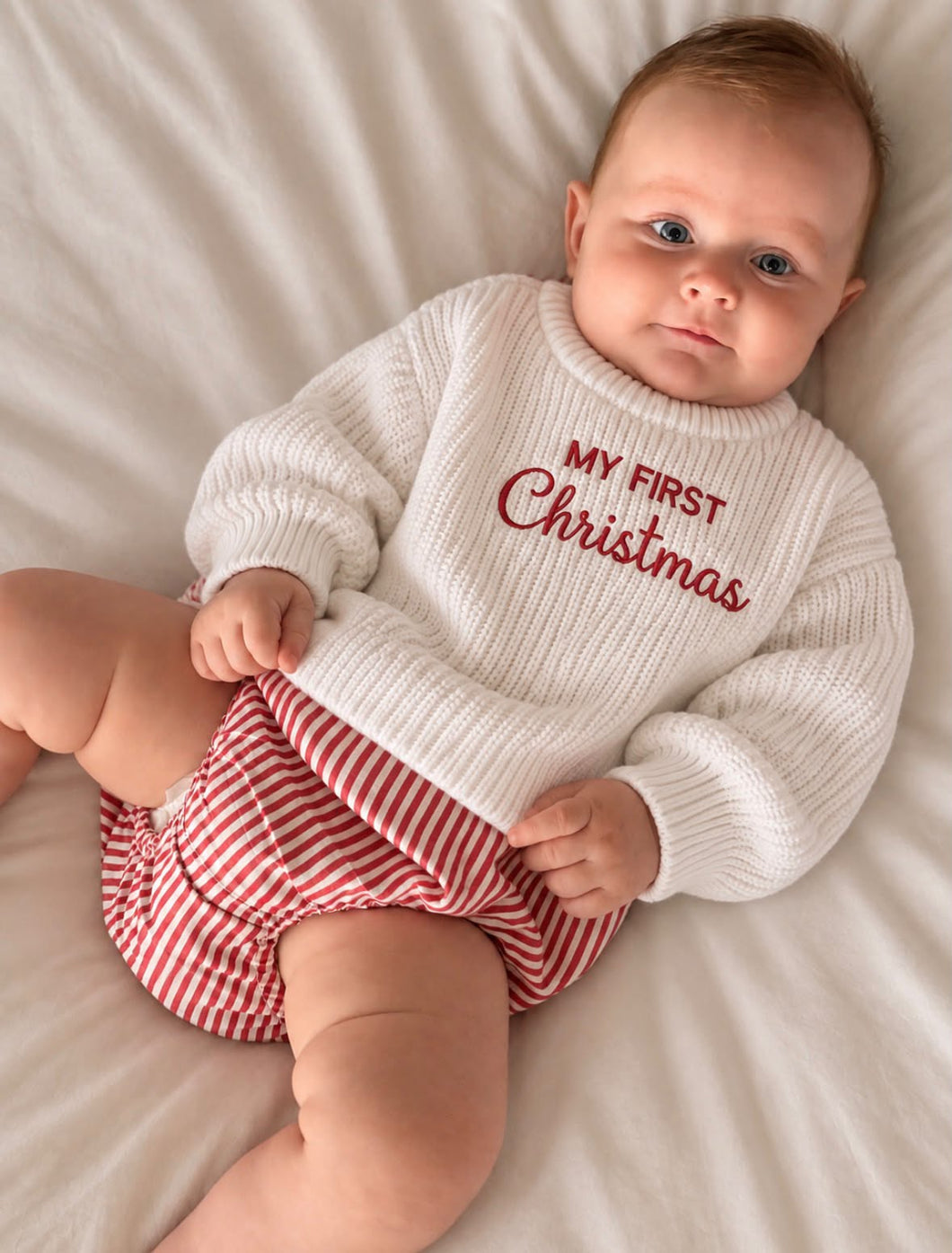 'My First Christmas' Knit Jersey