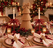Wicker Christmas Tree with Bow