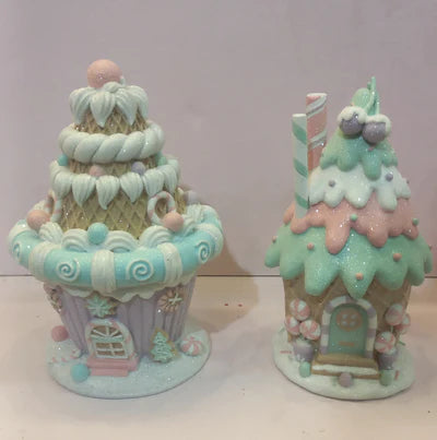 S/2 GINGERBREAD HOUSES