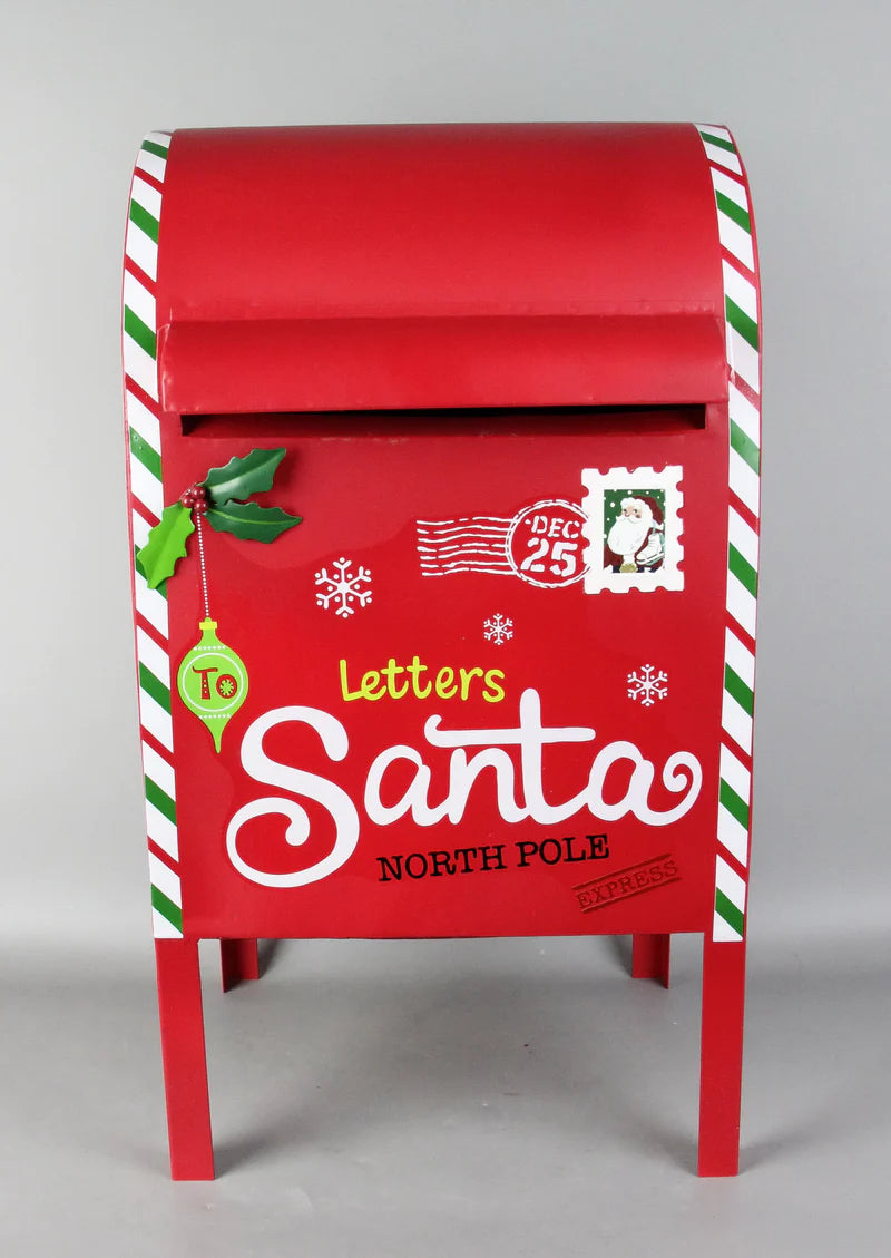 52CM RED/WHITE POST BOX