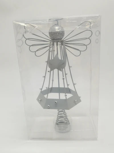 SILVER ANGEL TREE TOPPER