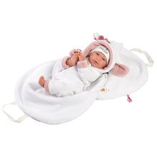 Llorens - Baby Girl Doll with Crying Mechanism, Clothing & Carrycot: Mimi - 42cm