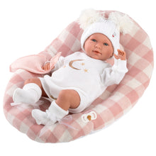 Llorens - Baby Girl Doll with Crying Mechanism, Clothing & Bed Cushion: Mimi - 42cm