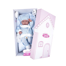Llorens - Anatomically Correct Baby Boy Doll with Blue Outfit & Cushion: Nico - 40cm
