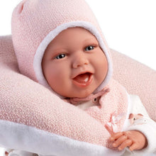 Llorens - Baby Girl Doll with Crying Mechanism, Clothing & Pink Cushion: Mimi - 42cm