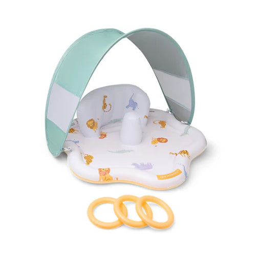 Swim Essentials - Baby Splash Mat with Sunshade - Wild Life 76cm