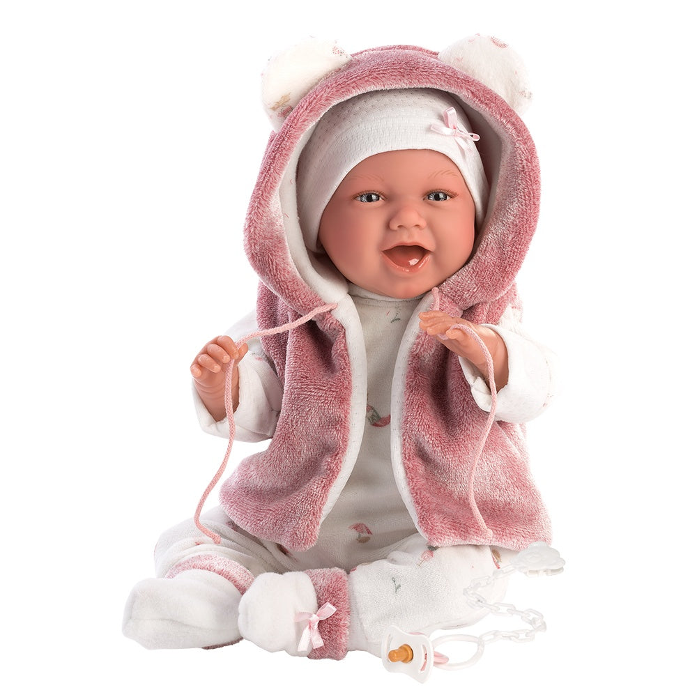 Llorens - Baby Girl Doll with Laughing Mechanism, Clothing & Accessories: Mimi - 42cm