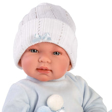 Llorens - Newborn Baby Boy Doll with Elephant Sleeping Bag, Clothing & Accessories: Tino - 44cm