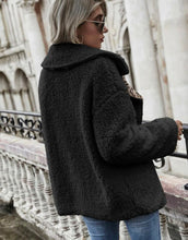 Contrast Black Leopard Sherpa Jacket