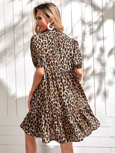 Flounce Leopard Print Dress