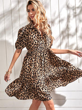 Flounce Leopard Print Dress