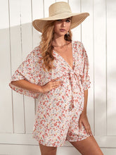 Pink Floral Maternity Playsuit