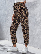 Leopard Maternity High Waist Pants