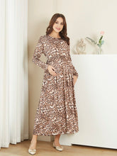 Maternity Wild Leopard Print Dress