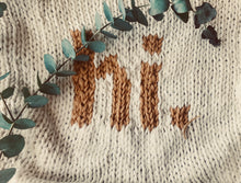'Hi' Hand Knit Crib Blanket