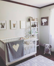 Heart Hand Knit Crib Blanket