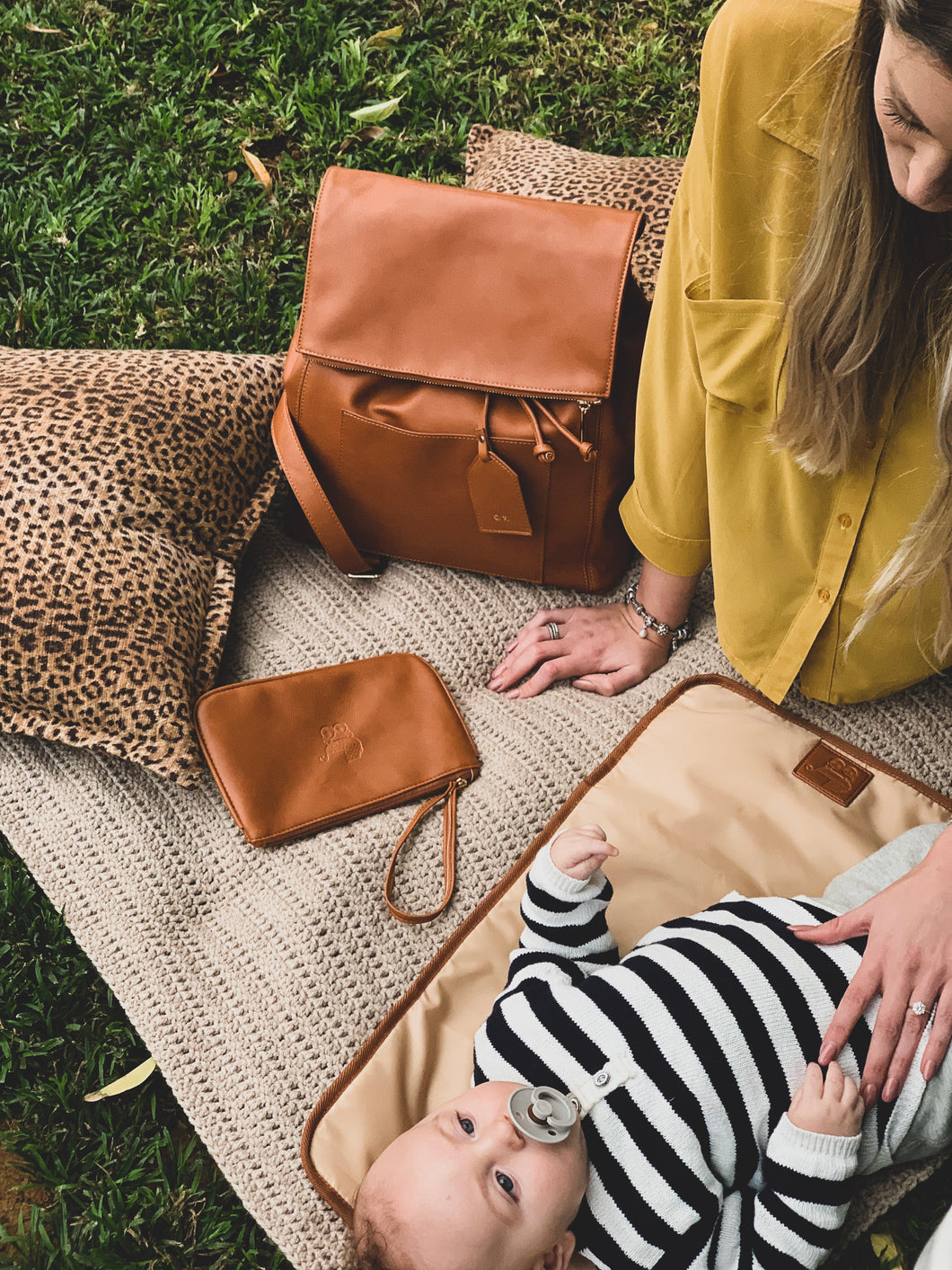 Baby bag leather backpack online