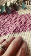 Heart Hand Knit Crib Blanket