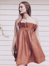 Pure Linen Paperbag Dress