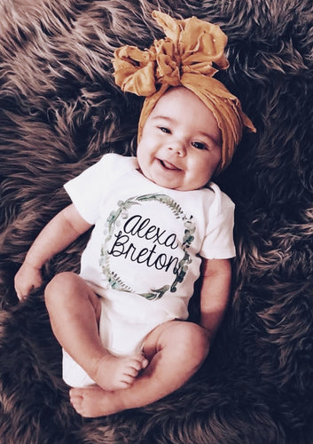 Personalized Eucalyptus Onesie