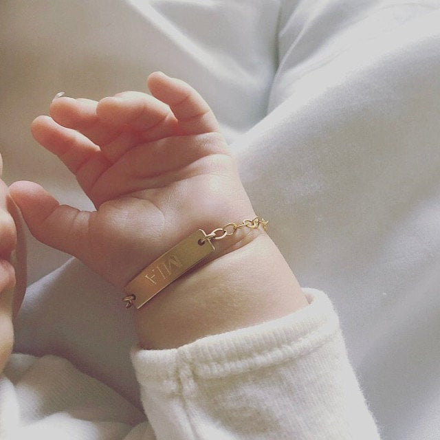 Name engraved bracelet deals