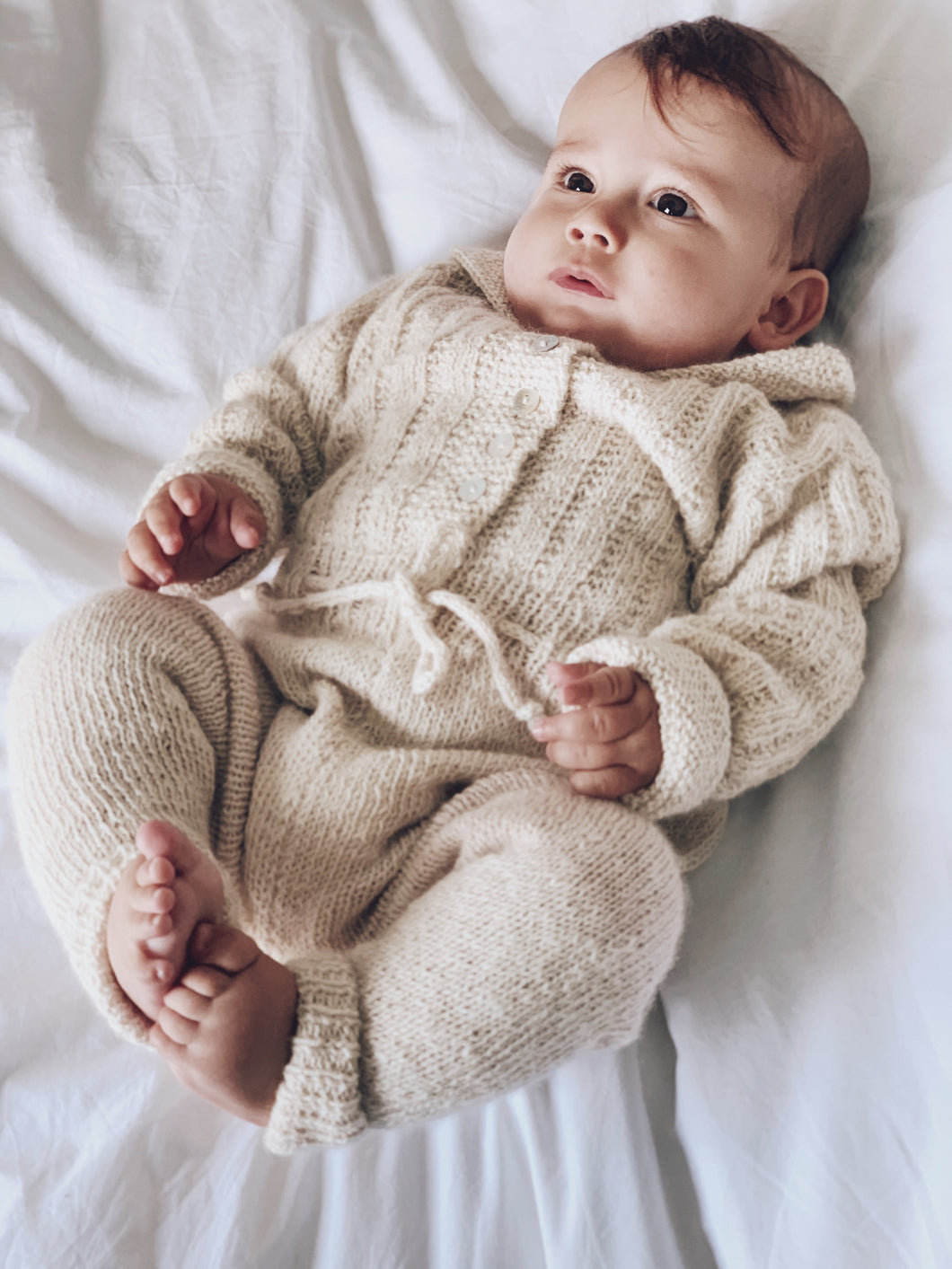 Ivory baby romper top