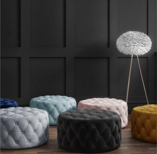 Sawyer Velvet Ottoman
