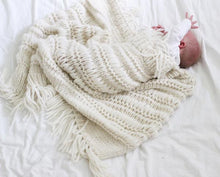 Hand Knit Bohemian Crib Blanket