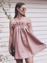 Pure Linen Paperbag Dress