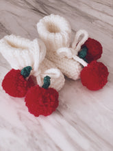 Christmas Cherry Knit Booties