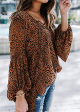 So Whimsical Drape Sleeve Blouse Brown