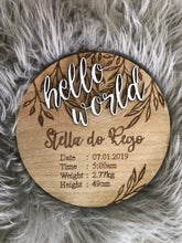 Birth Announcement Plaque Custom Made