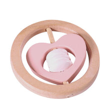 Wooden Heart Hand Rattle