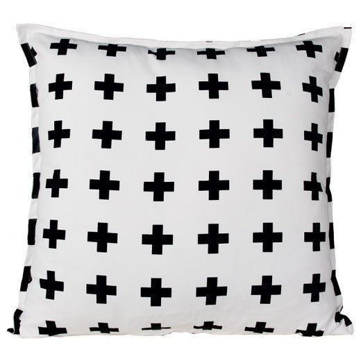 Swiss Cross Black Cushion