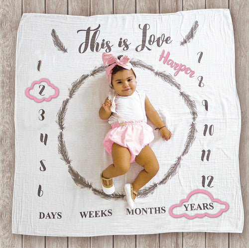 Milestone Muslin Marker Pack - Clouds