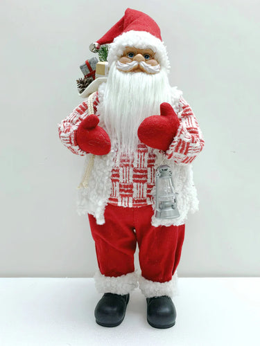 60CM SANTA W/BAG & LANTERN