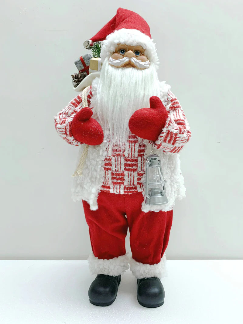 60CM SANTA W/BAG & LANTERN