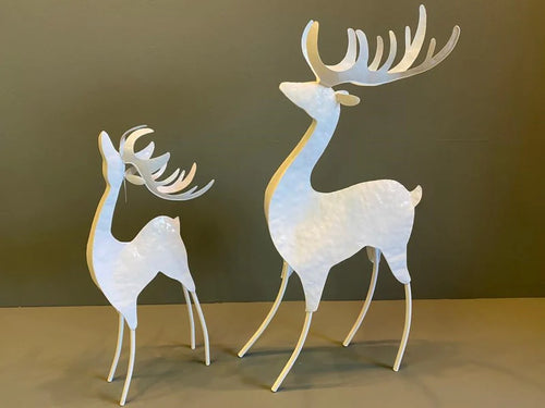 S/2 LARGE METAL DEER