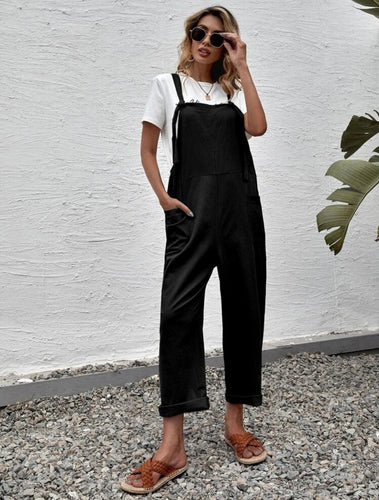 Suspender Jumpsuit - Black