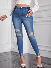 Gianna Light Wash Ripped Skinny Maternity Jeans