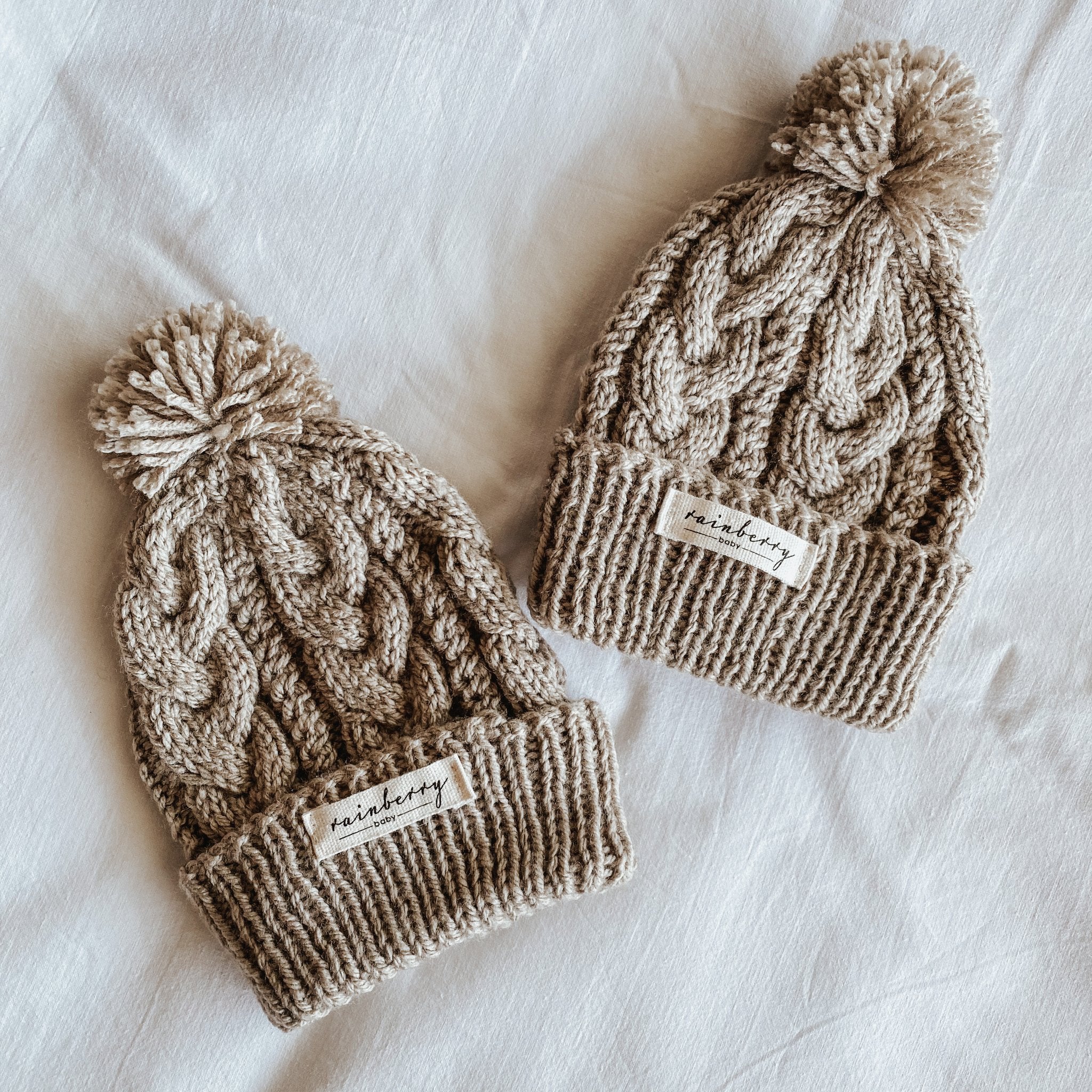 Bebe Cable Bow Knit Beanie - Cloud main image 1