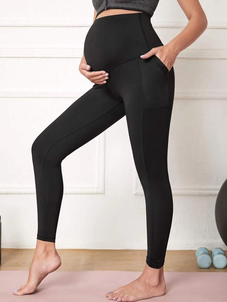 Avery Slanted Pocket Maternity Gym Leggings – Baby Couture