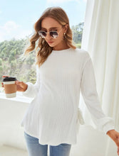 Maternity Rib Knit Tee - Milk