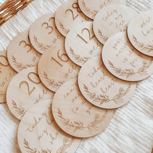 Etched Wooden Pregnancy Milestone Collection - Set of 14 - 10cm
