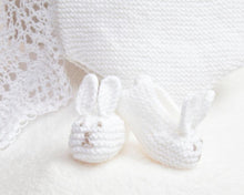 Hand Knit Easter Bunny Romper & Booties Gift Set