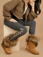 Brown Faux Fur Ankle Boots