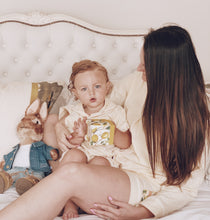 Adults Seersucker Yellow Gingham Stripe Sleepwear Set