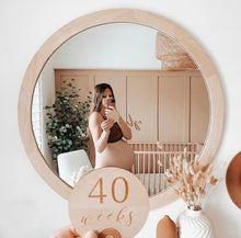 Etched Wooden Pregnancy Milestone Collection - Set of 14 - 10cm
