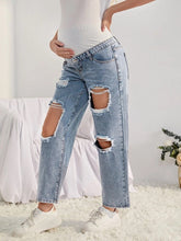 Indiana Cut Out Frayed Maternity Jeans